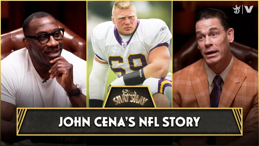 image for john cena explains why brock lesnar made it to the nfl & not him | club shay shay