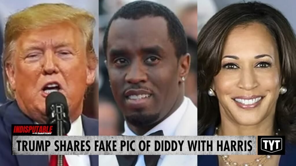 image for trump posts fake photo of harris with diddy, instantly backfires