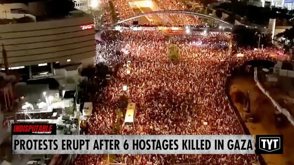image for outraged protesters flood streets over six hostages killed amid pleas for ceasefire