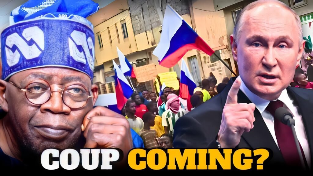 image for nigerians take to the streets, waving russian flags!