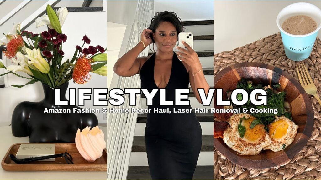 image for lifestyle vlog! amazon fashion + home decor haul, getting laser hair removal & cooking up a storm ❤︎