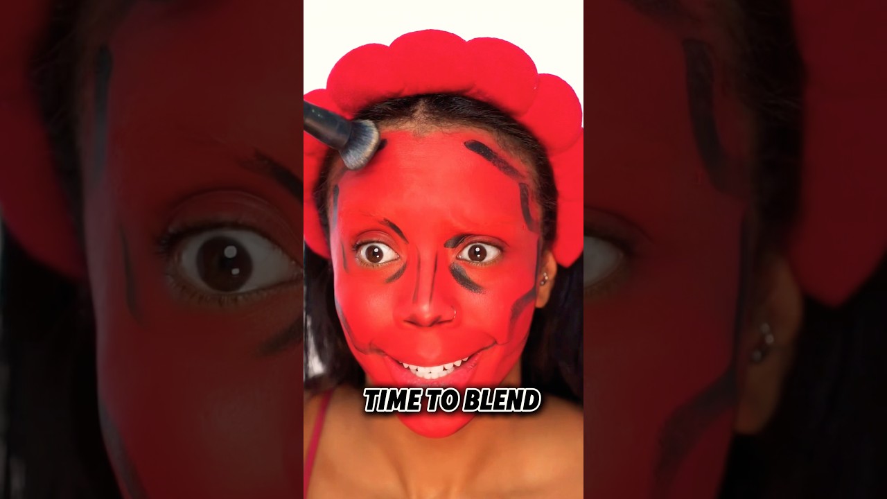 image for red skull makeup tutorial 💀❤️‍🔥