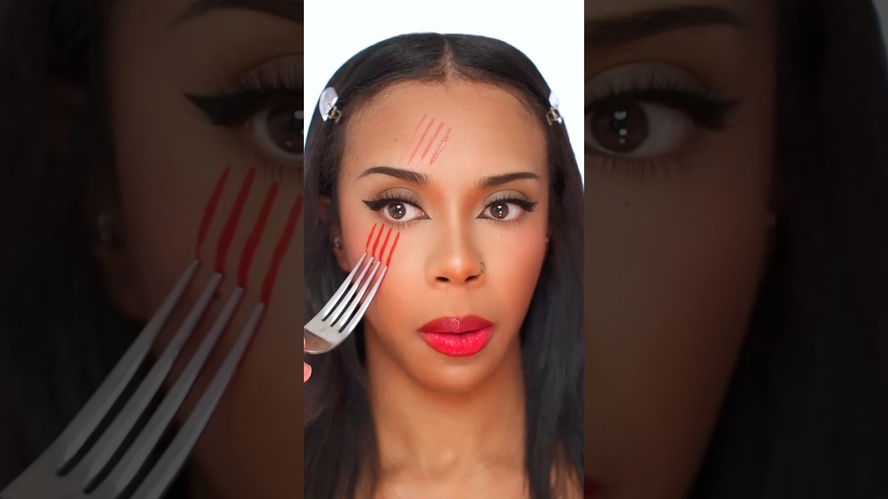 image for easy halloween makeup 🩸🍴