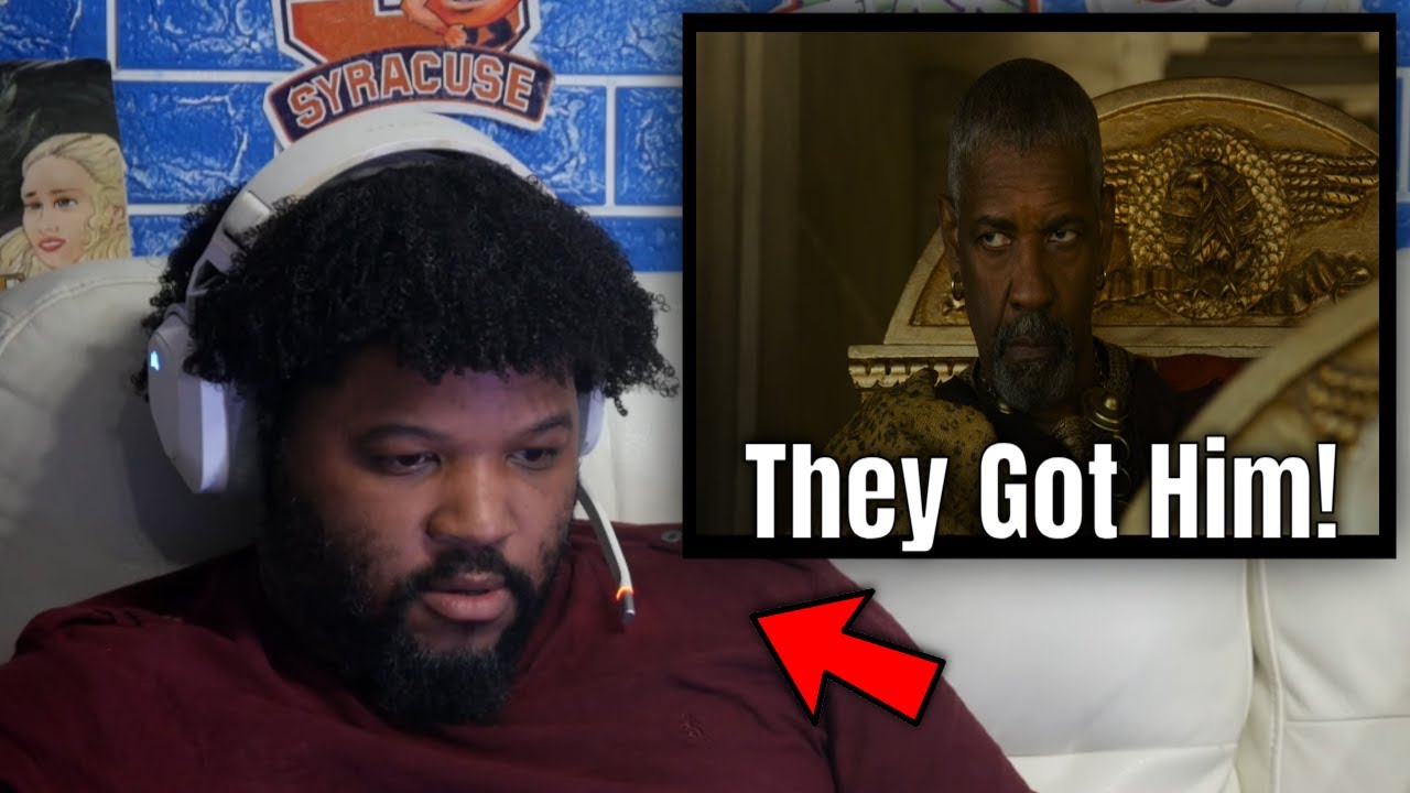 image for guy finds out denzel washington kissed a man in gladiator 2 live reaction