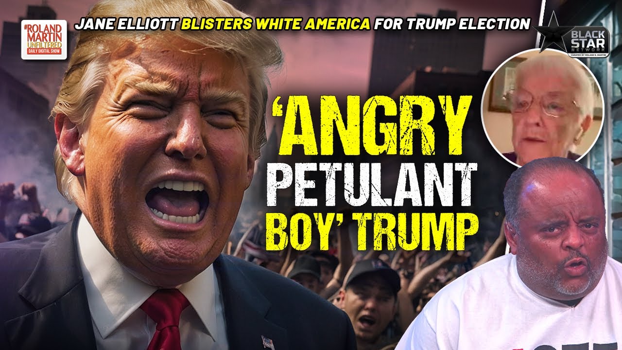 image for jane elliott rips into white america for voting for "petulant boy" trump again | roland martin