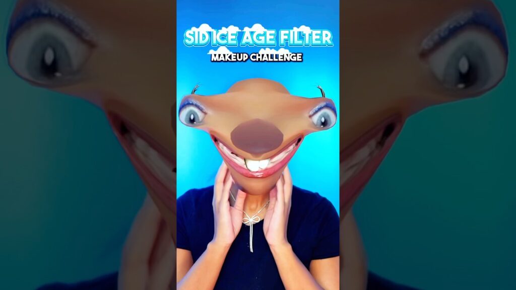 image for cute ✅ or fail? ❌ sid ice age filter makeup challenge! 🦥❄️