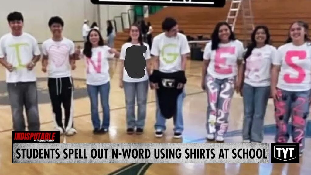 image for disturbing photo of students spelling n word at school event goes viral