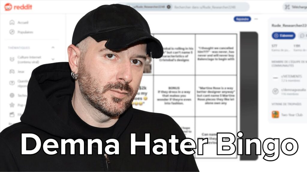 image for was i roasted on the balenciaga sub reddit? (demna hater bingo reaction)