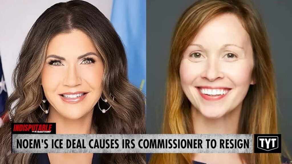 image for kristi noem signs deal to send immigrants' tax data to ice, irs commissioner steps down