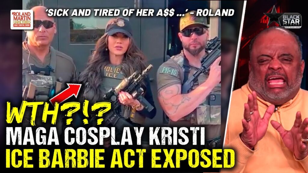 image for $60k rolex, fake lashes, & a gun!—kristi noem’s maga cosplay exposed | roland martin