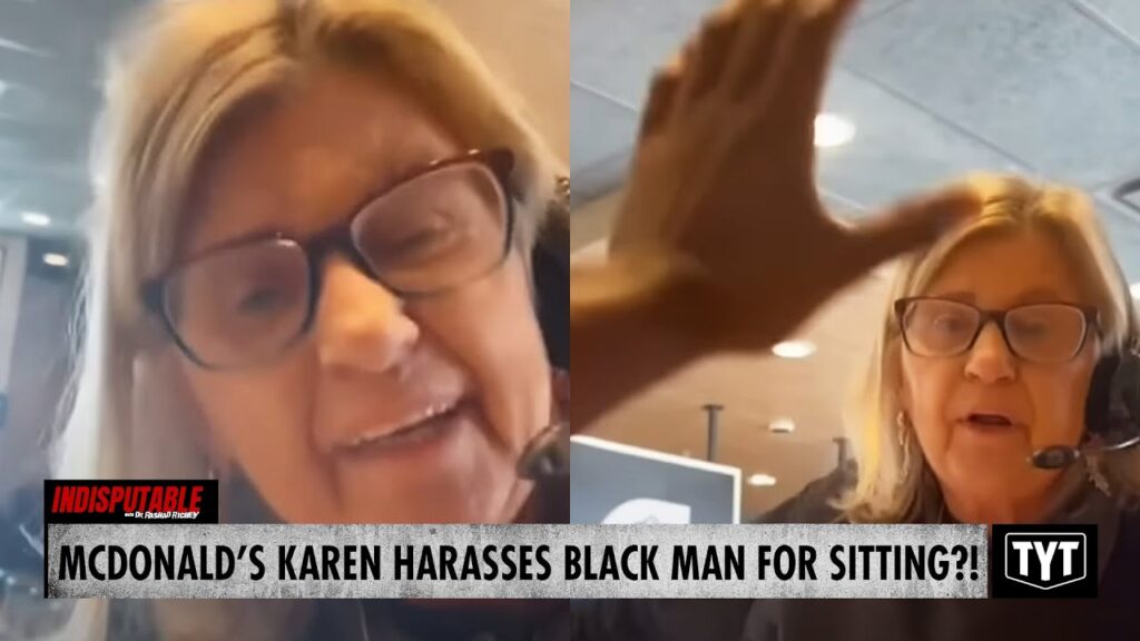 image for watch: mcdonald's worker goes full karen over black man sitting down