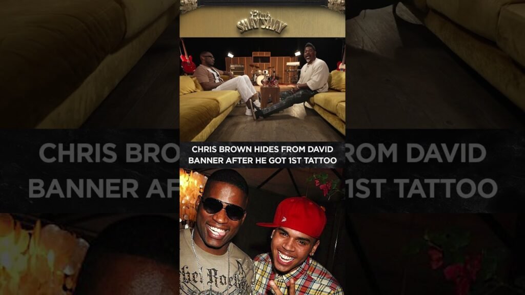 image for chris brown hides from david banner after he got 1st tattoo | club shay shay