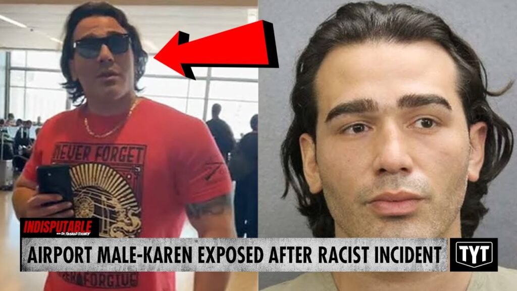 image for watch: airport male karen goes full racist, criminal past exposed
