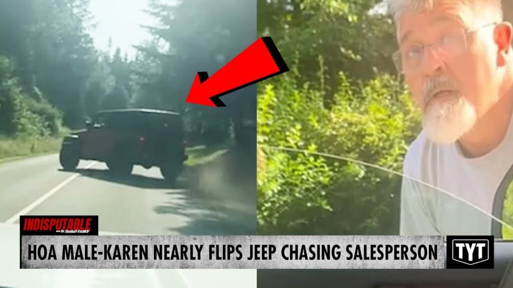 image for watch: hoa maniac goes berserk, nearly wrecks while chasing salesperson