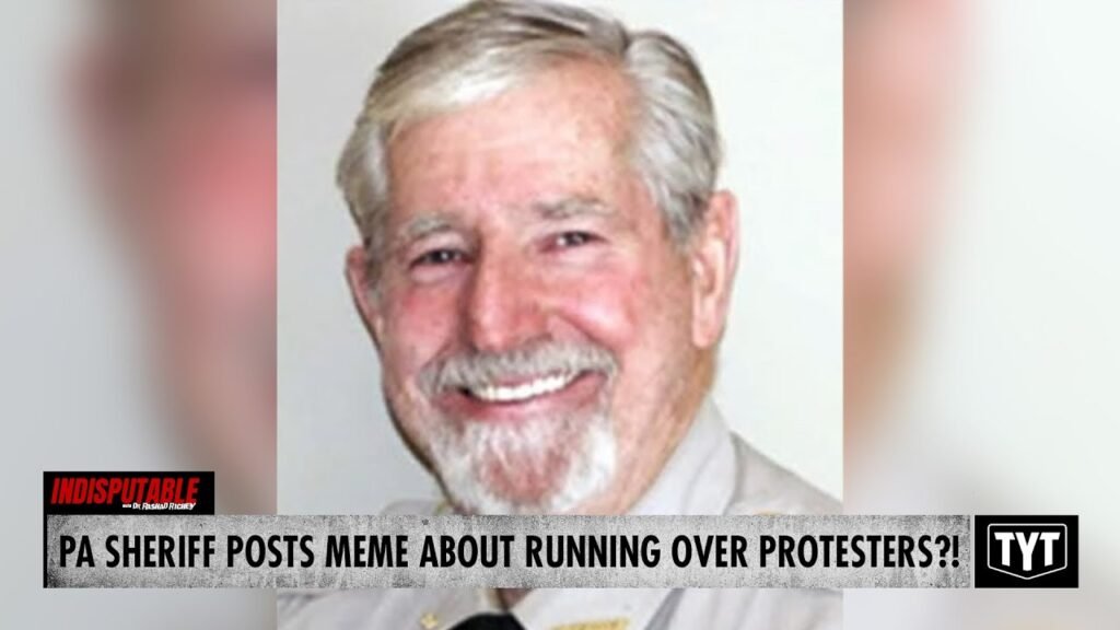 image for sheriff posts disturbing meme about running over protesters