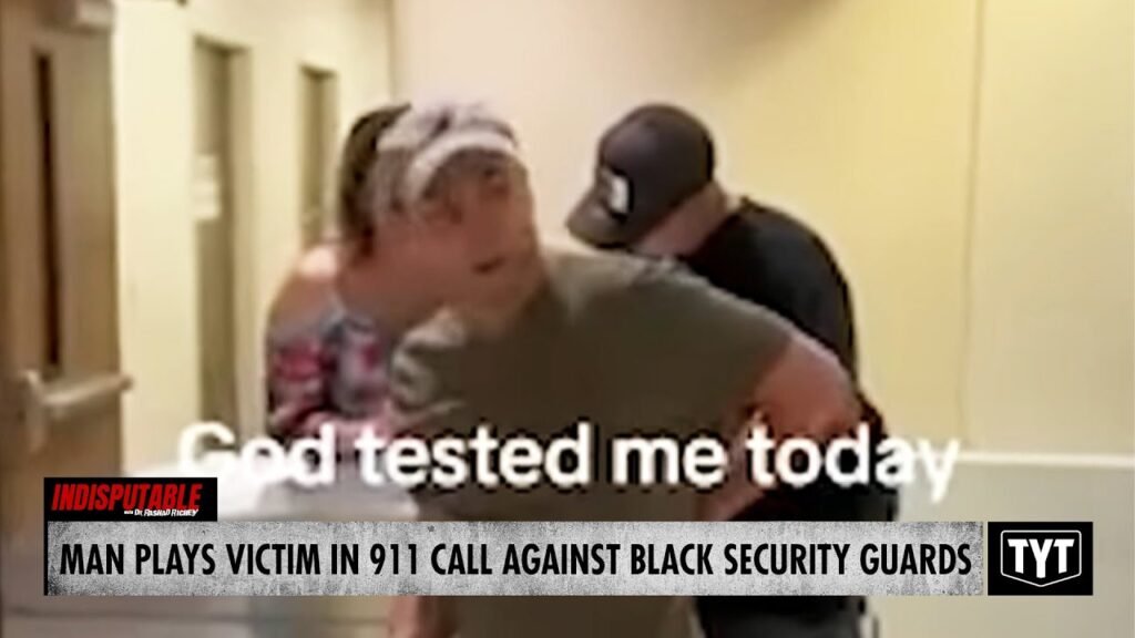 image for watch: white man plays victim in 911 call against black security guards