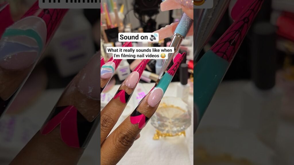 image for what it really sounds like when i'm filming nail videos 😂 #nailart #pattygel #longhairprettynails