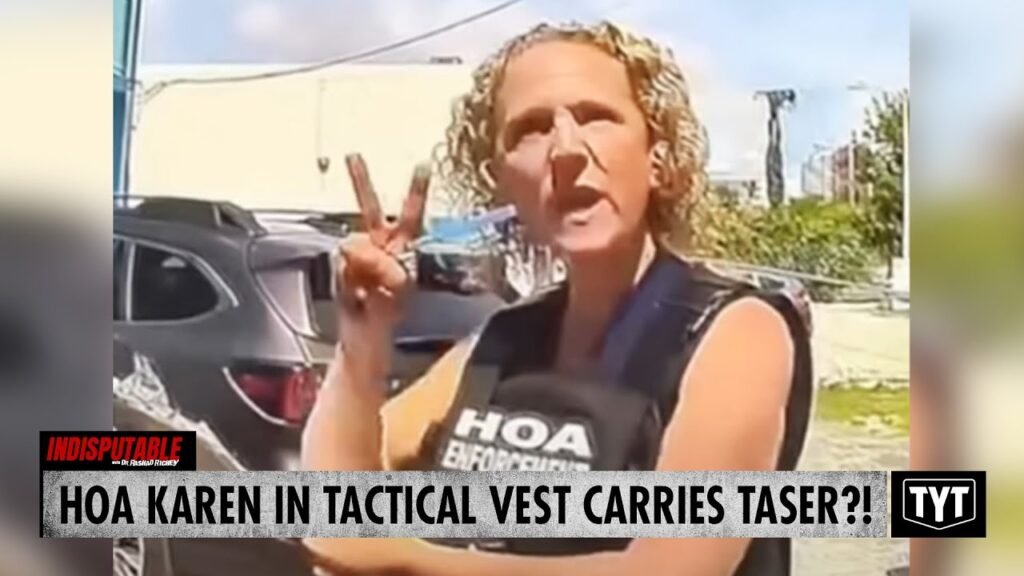image for watch: hoa karen in tactical vest threatens to use taser over parking job