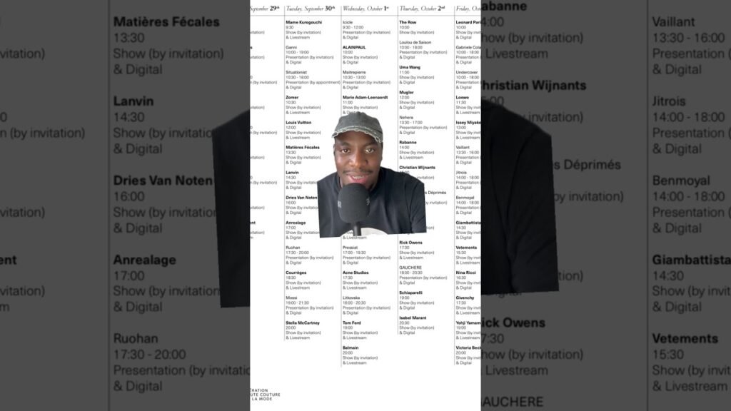 image for the ss26 paris fashion week schedule is insane!
