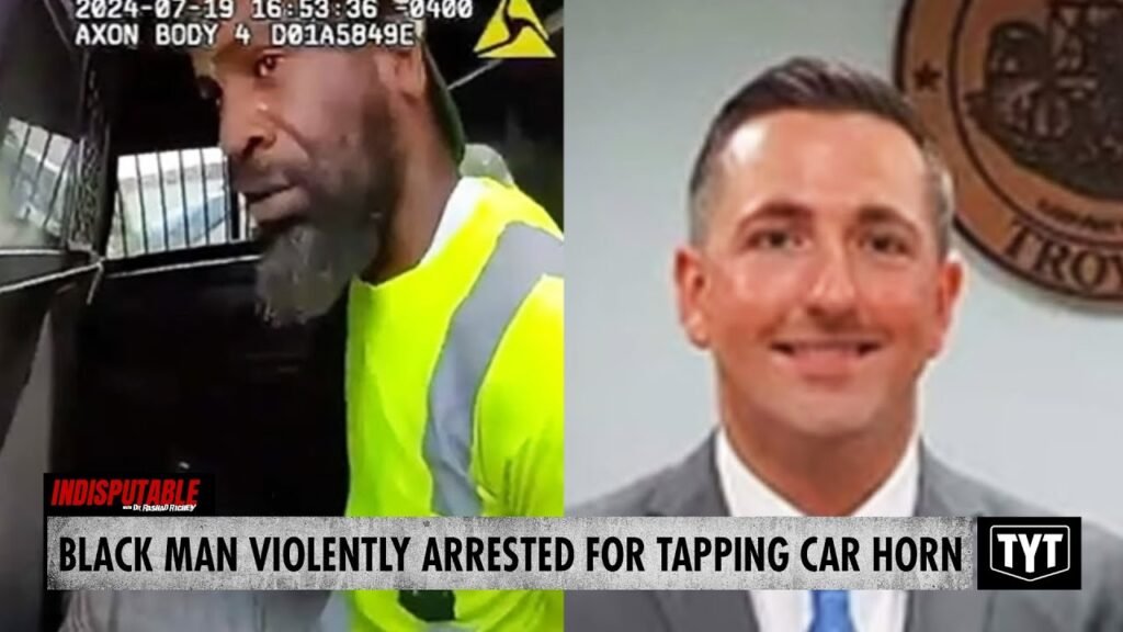 image for watch: black man violently arrested for 'unlawfully' tapping car horn